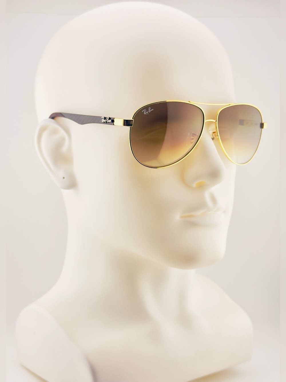 Ray-Ban Scuderia Ferrari Sunglasses RB8313M Gold Frame Brown Gradient Lenses New